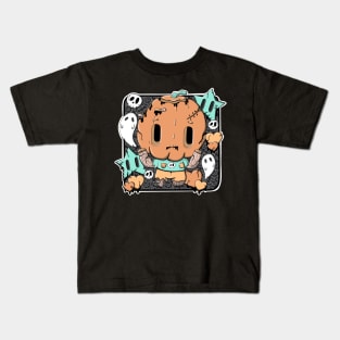 Zombie Pumpkin Pete in kawaii style Kids T-Shirt